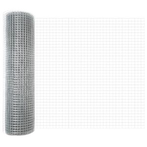 vidaXL Welded Wire Fence Silver 0.6 x 50 m