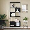 vidaXL Bookcase Black Oak 76 x 33 x 188.5 cm Engineered Wood