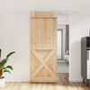 vidaXL Sliding Door with Hardware Set 80x210 cm Solid Wood Pine