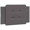vidaXL Bed Frame without Mattress "Zadar" Grey 90x200 cm Faux Leather