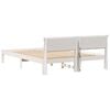 vidaXL Bed Frame with Headboard White 140 x 200 cm Solid Pine Wood