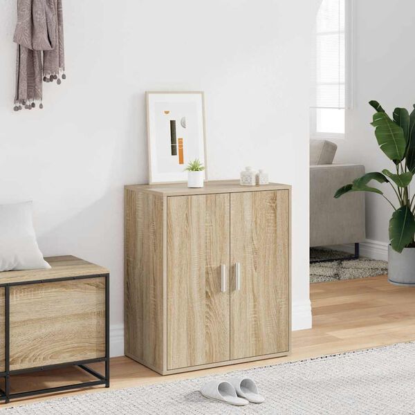 vidaXL Shoe Cabinet Sonoma Oak 60x35x70 cm Engineered Wood