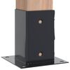 vidaXL Post Bases Square 4 pcs Anthracite 91x91 mm Powder-coated Steel