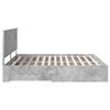 vidaXL Bed Frame Concrete Grey 200 x 200 cm Engineered Wood