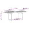 vidaXL Garden Dining Table (160-240)x100x75 cm Solid Acacia Wood