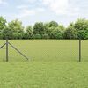 vidaXL Fence Post Grey 10 x 0.8 m (40 x 40 mm mesh) Steel and PVC