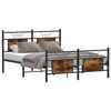 vidaXL Bed Frame without Mattress Smoked Oak 150x200 cm King Size Engineered Wood