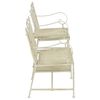 vidaXL 2 Seater Garden Bench 161 cm Steel White
