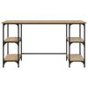 vidaXL Desk with Shelf Artisan Oak 140 x 50 x 75 cm Engineered Wood