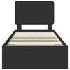 vidaXL Bed Frame with Headboard Black 100 x 200 cm Engineered Wood