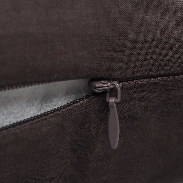 4 Brown Cushion Covers Cotton 40 x 40 cm