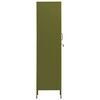 vidaXL Locker Cabinet Olive Green 35x46x180 cm Steel