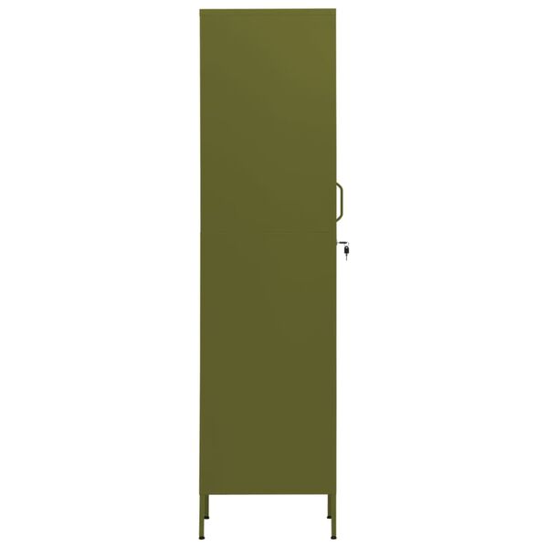 vidaXL Locker Cabinet Olive Green 35x46x180 cm Steel