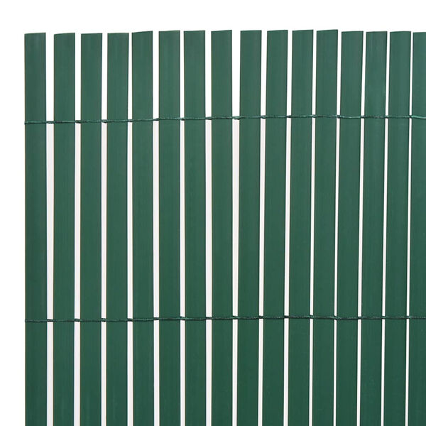 vidaXL Double-Sided Garden Fence PVC 90x500 cm Green