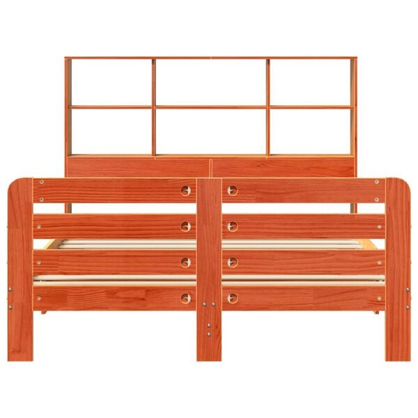 vidaXL Bed Frame without Mattress Wax Brown 160x200 cm Solid Wood Pine
