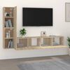 vidaXL 4 Piece TV Cabinet Set Sonoma Oak Engineered Wood