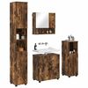 vidaXL Bathroom Furniture Set 4 pcs Smoked Oak Engineered wood & Metal