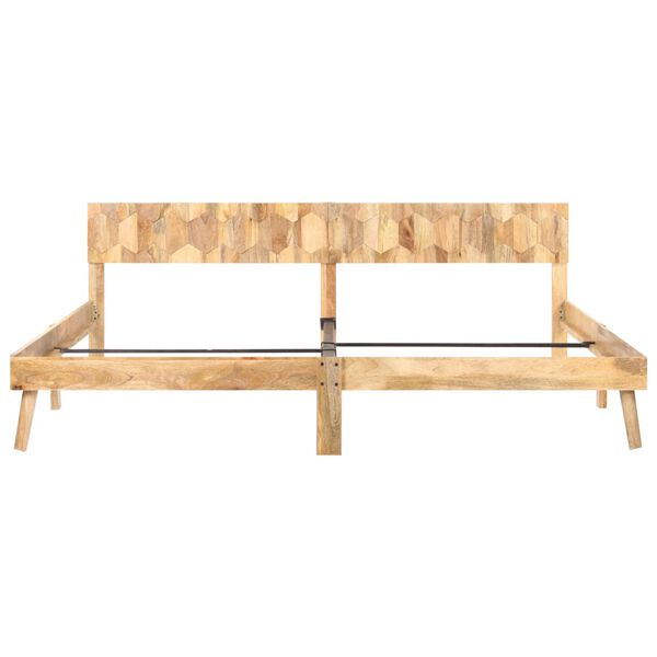 vidaXL Bed Frame without Mattress Solid Mango Wood 200x200cm