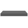 vidaXL Floating Wall Shelf High Gloss Grey 40x23x3.8 cm MDF