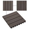 vidaXL 11 pcs Decking Tiles Deep Embossed WPC 30x30 cm 1 sqm Dark Brown