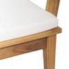 vidaXL Garden Bench 2 pcs Cream and Brown Solid Teak wood