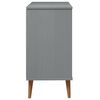vidaXL Drawer Cabinet MOLDE Grey 80x40x80 cm Solid Wood Pine