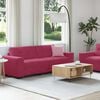 vidaXL Sofa 2 pcs Wine Red 221 x 80 x 80 cm Fabric
