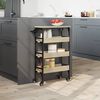 vidaXL Kitchen Trolley Sonoma Oak 53x20x76 cm Engineered Wood