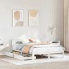 vidaXL Bed Frame with Drawers without Mattress White 135x190 cm Double