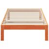 vidaXL Bed Frame without Mattress Wax Brown 90x200 cm Solid Wood Pine