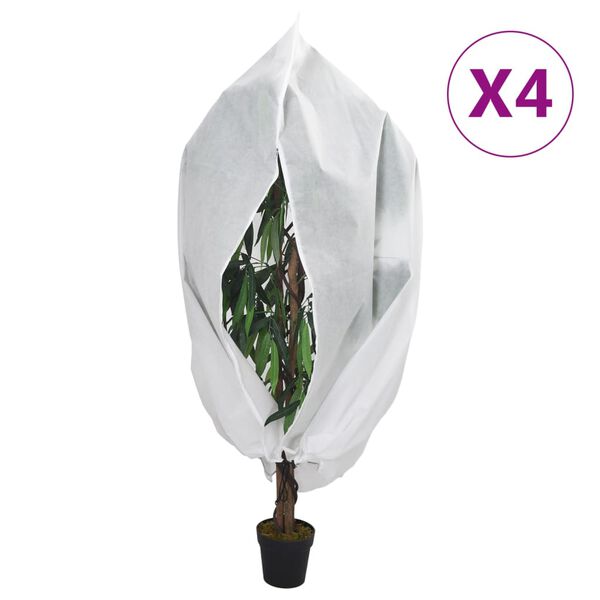 vidaXL Plant Fleece Covers with Zip 4 pcs 70 g/m² 2.36x2 m