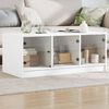 vidaXL Coffee Table with Glass Doors White 102x50x42 cm