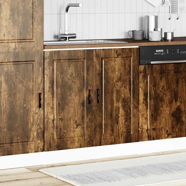 vidaXL Sink Base Cabinet&nbsp;"Porto" Smoked Oak 80x46x81.5 cm&nbsp;Engineered Wood