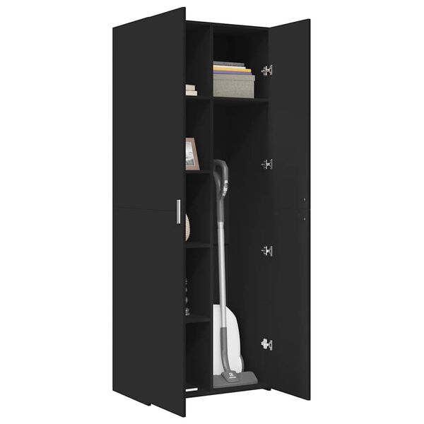 vidaXL Highboard Black 70x42.5x185 cm Engineered Wood