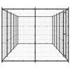 vidaXL Outdoor Dog Kennel Steel 12.1 m²