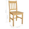 vidaXL Dining Chairs 4 pcs Pinewood