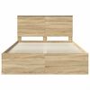 vidaXL Bed Frame Sonoma Oak 135 x 190 cm Solid Pine Wood