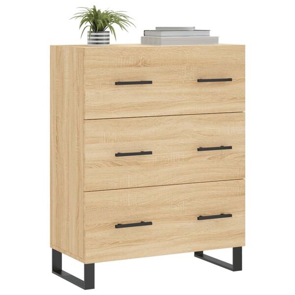 vidaXL Sideboard Sonoma Oak 69.5x34x90 cm Engineered Wood