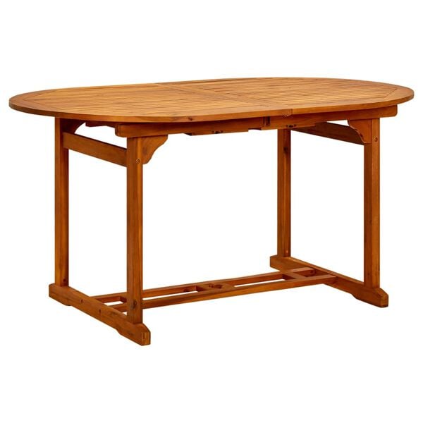 vidaXL Garden Table (150-200)x100x75 cm Solid Acacia Wood
