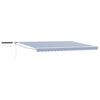 vidaXL Electric Retractable Awning Blue and White 5 x 3 m