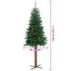 vidaXL Slim Christmas Tree Green 150 cm PVC and Solid Pine wood