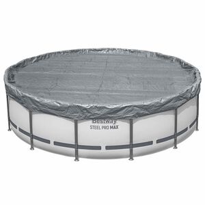 Bestway Pool Cover 1 &Oslash;3.05 m Round Polyester Grey for