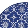 vidaXL Luxury Christmas Tree Skirt with Sock Blue 122 cm Fabric