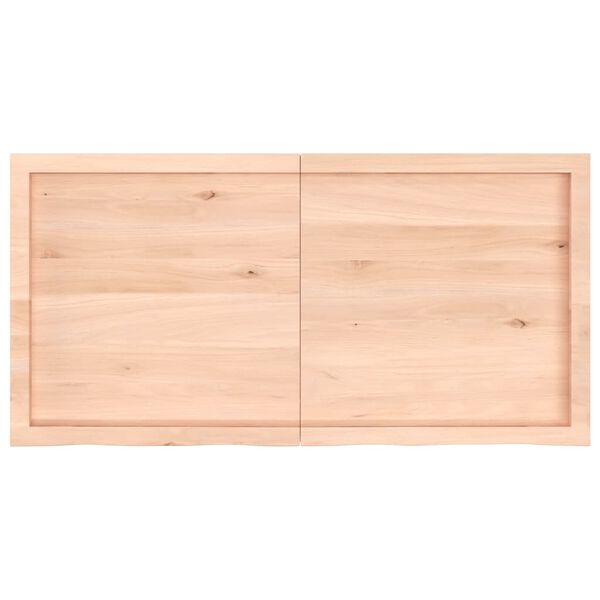 vidaXL Table Top 120x60x(2-6) cm Untreated Solid Wood Oak