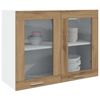 vidaXL Hanging Glass Cabinet Lyon Artisan Oak 80x31x60 cm Engineered Wood