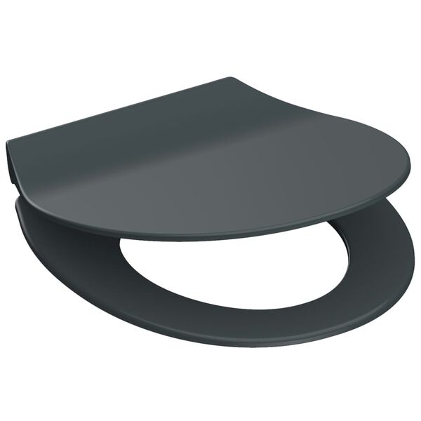 SCH&Uuml;TTE Duroplast Toilet Seat with Soft-Close SLIM ANTHRAZIT Anthracite