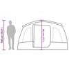 vidaXL Family Tent Tunnel 8-Person Green Waterproof