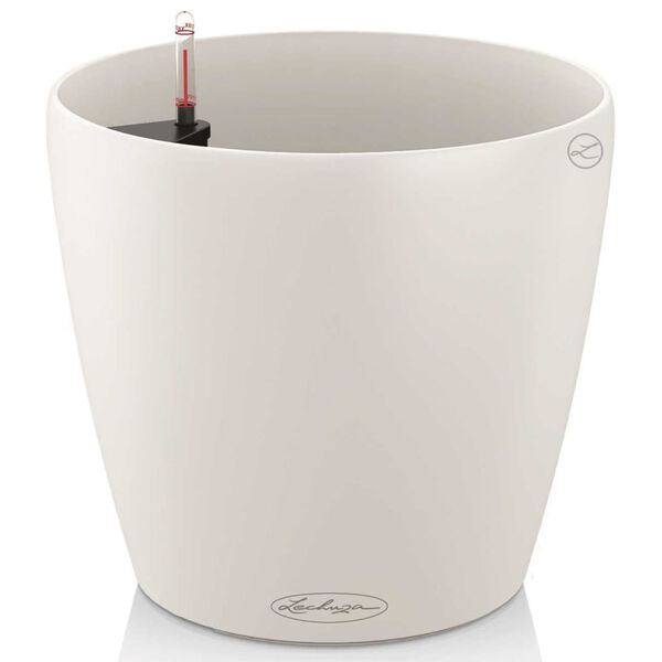 LECHUZA Planter Classico Color 28 ALL-IN-ONE White High Gloss 13190
