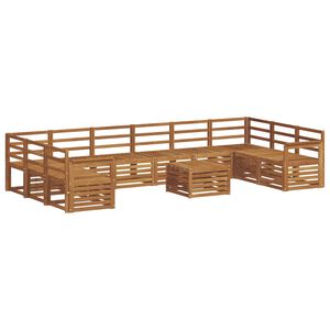 vidaXL Outdoor Sofa Set 11 pcs Natural