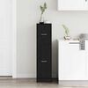 vidaXL Apothecary Cabinet Black oak 30 x 41 x 118 cm Engineered wood